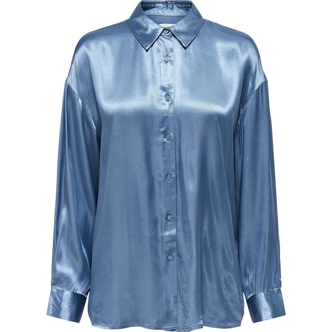 ONLY - Maat S - ONLJOJO BUTTON DNM SHIRT Dames Blouse