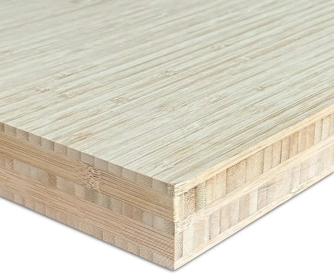 Masters of Bamboo® Bamboe Plaat 40 mm Naturel - 5-laags - 2440 x 1220 mm - Verticaal geperst