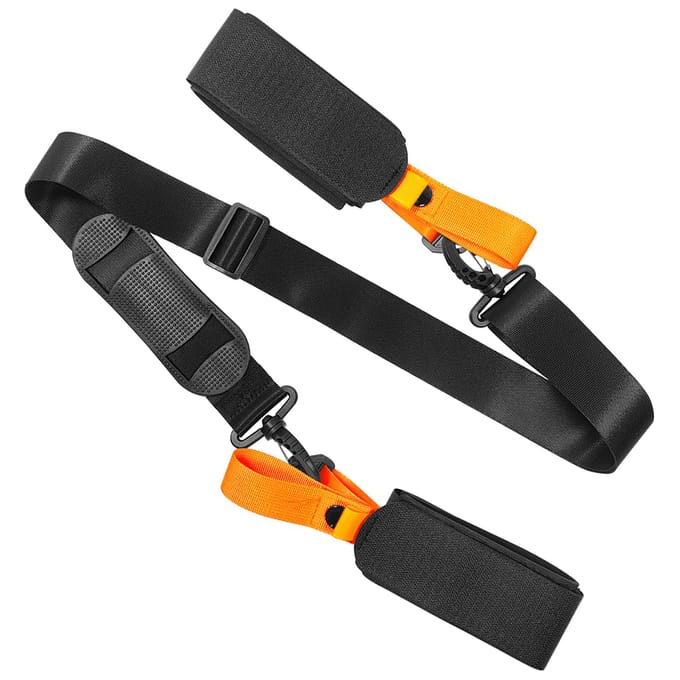 Draagriem voor skistokken Verstelbare schouderriem voor skistokken Vaste riem voor skiboard met antislipkussentje Model C black