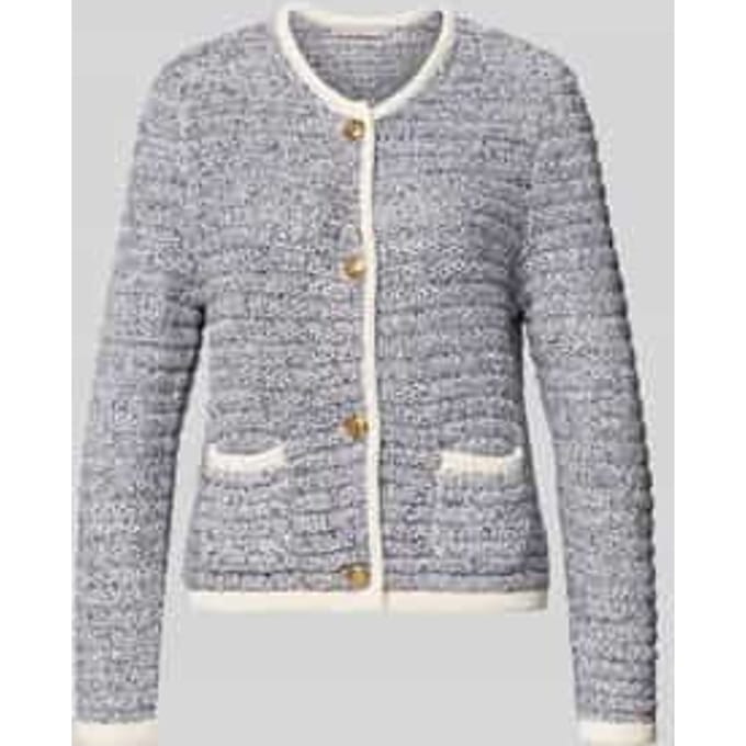 Gebreid vest met ronde hals en knoopsluiting
