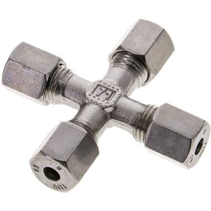 6S RVS Kruissok Snijring 630 Bar DIN 2353 - FL4X-C-S-06-S