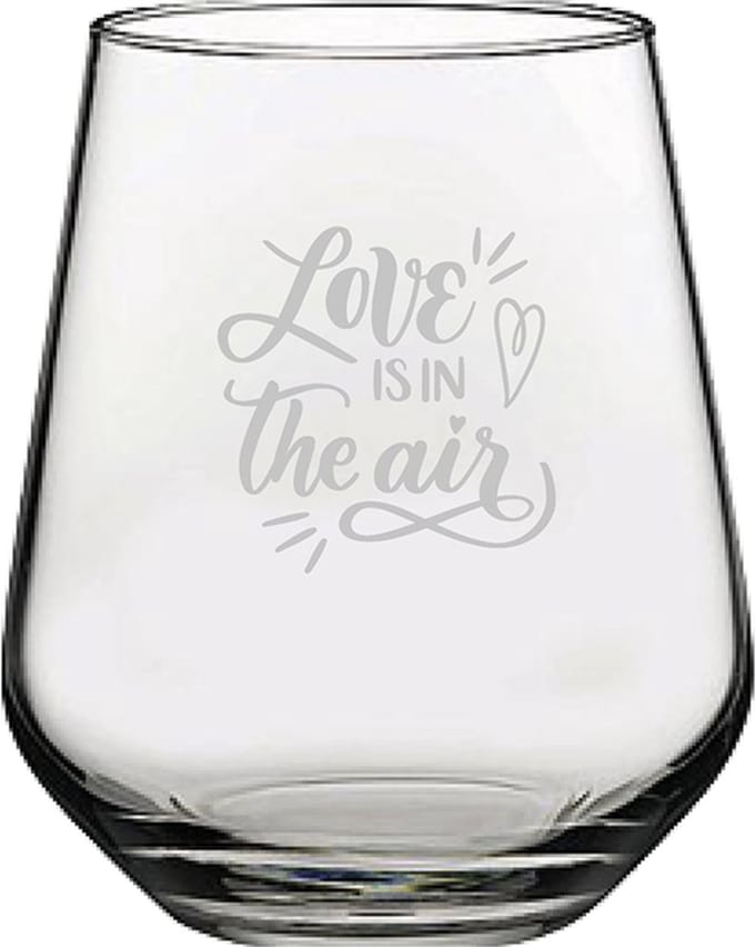 Gegraveerde Drinkglas 42,5cl Love is in the air