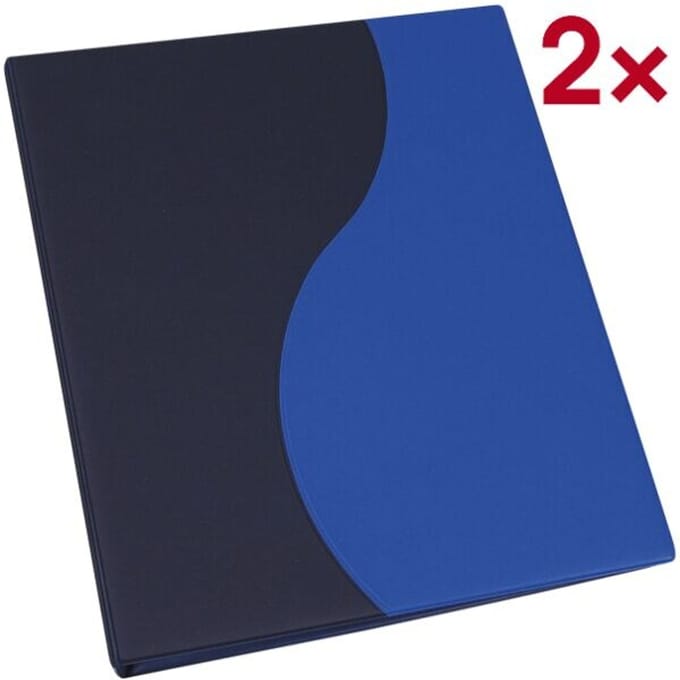 EICHNER ringmap voor visitekaartjespapier Blue, voor 400 visitekaartjes, 4-voudig ringmechanisme, A4