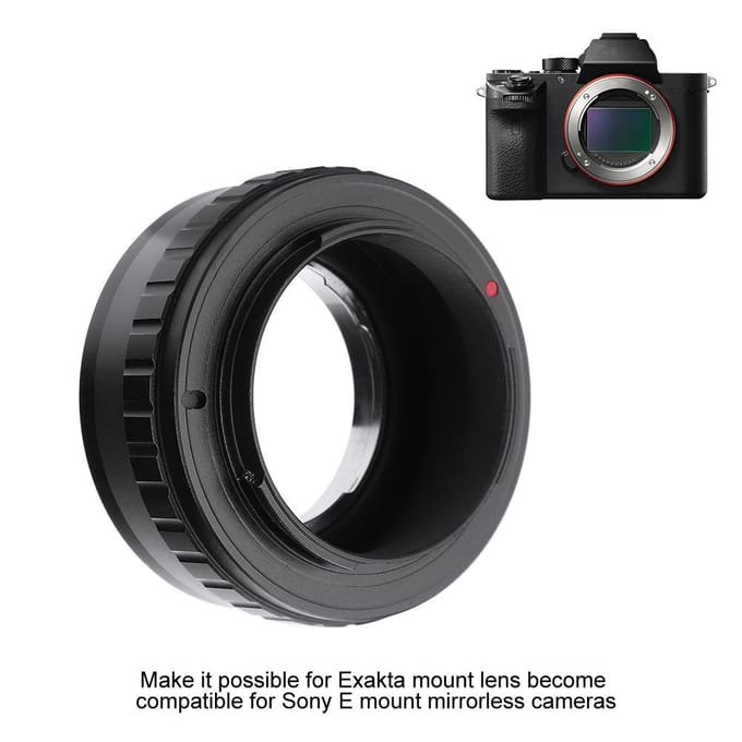 EXA-NEX Handmatige Focus Adapter Ring voor Exakta Lens voor Sony E-Mount Systeemcamera's black