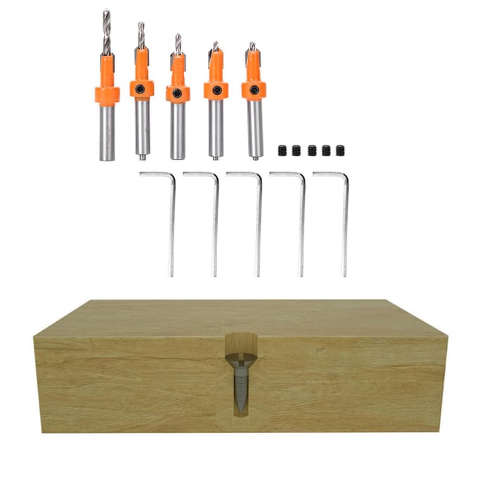 5 stuks Verzinkboor Houtbewerking Zelfborende Boor Houtbewerkingsgereedschap