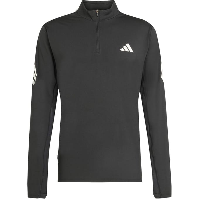 Adidas Performance Adi365 Iconic Longsleeve Met Halflange Rits - Heren - Zwart