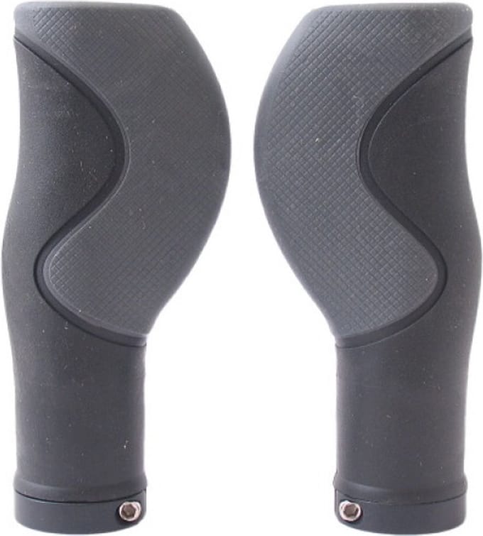 Handvatset Ergo 3-componenten Zwart 128/128mm  -   2-kanten geopend