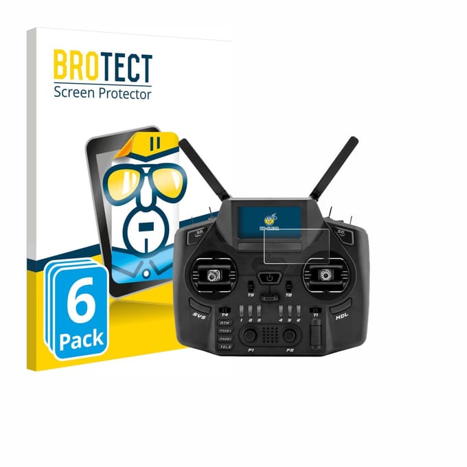 BROTECT - Screenprotector voor Radiomaster GX12 - Folie Beschermfolie transparant 6 Stuks