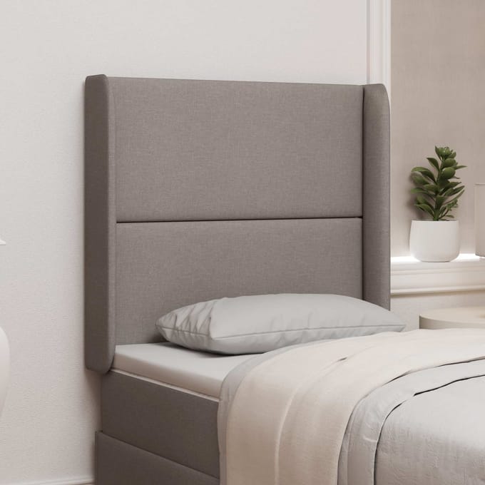 vidaXL - Hoofdbord - oor - Taupe - 80 - x - 16 - x - 4 - cm - Stof