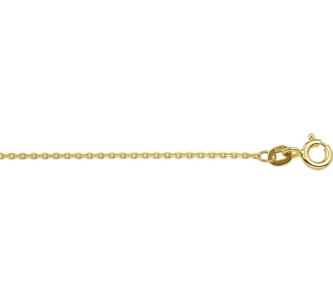 Geelgouden Collier anker gediamanteerd 1 4021252 38 cm