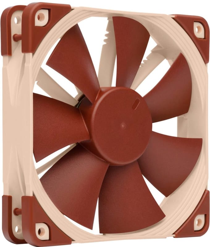 Noctua NF-F12 PWM - Case ventilator - 120mm - Brown - 22 dBA