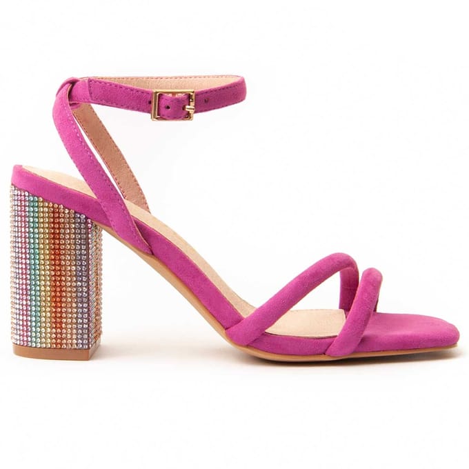 Montevita Heel Sandal Sanndarey7 in Fuchsia