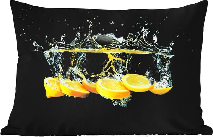 Buitenkussens - Tuin - Citroen - Fruit - Geel - Stilleven - Water - 50x30 cm