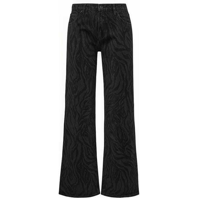 s.Oliver Jeans-hose Grey/black Maat: W36L30 | Flared Jeans Outlet | Dames | Zwart