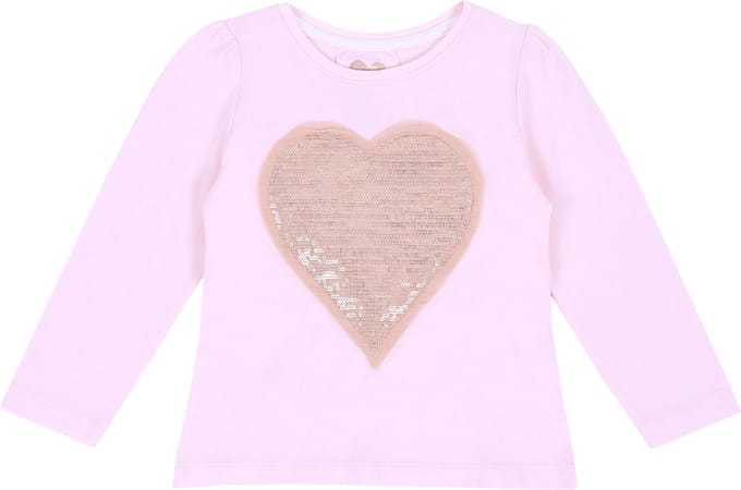 Pailletten hart blouse