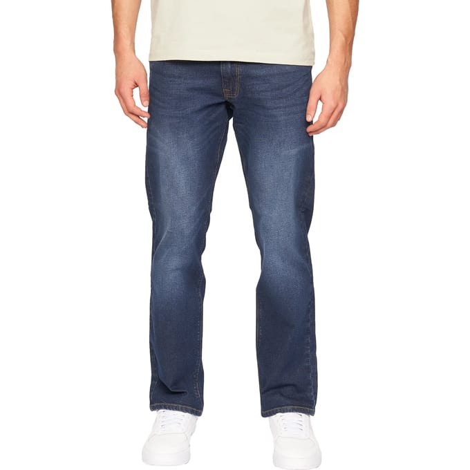 Crosshatch Heren Cadman Rechte Jeans (Donkere wasbeurt)