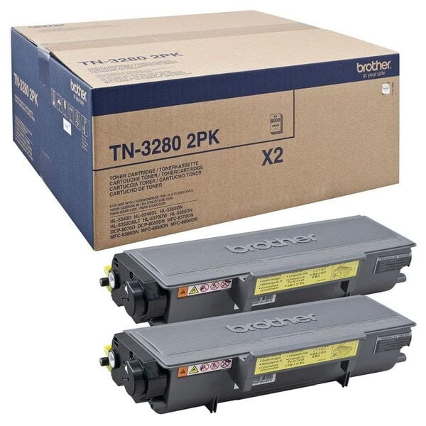 Brother TN3280TWIN / TN 3280 2-Pack Black Toner