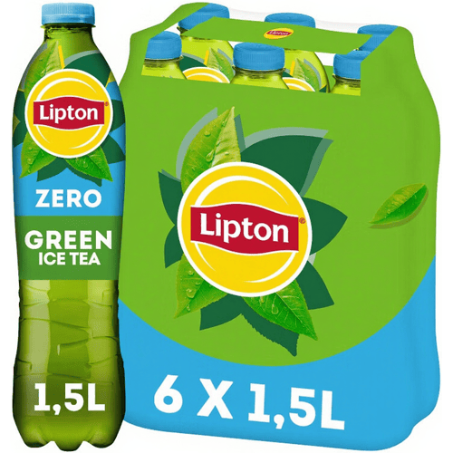 Lipton Ice Tea Green fles - Mango Zero - zonder suiker - 6 x 1500 ml - Voordeelverpakking