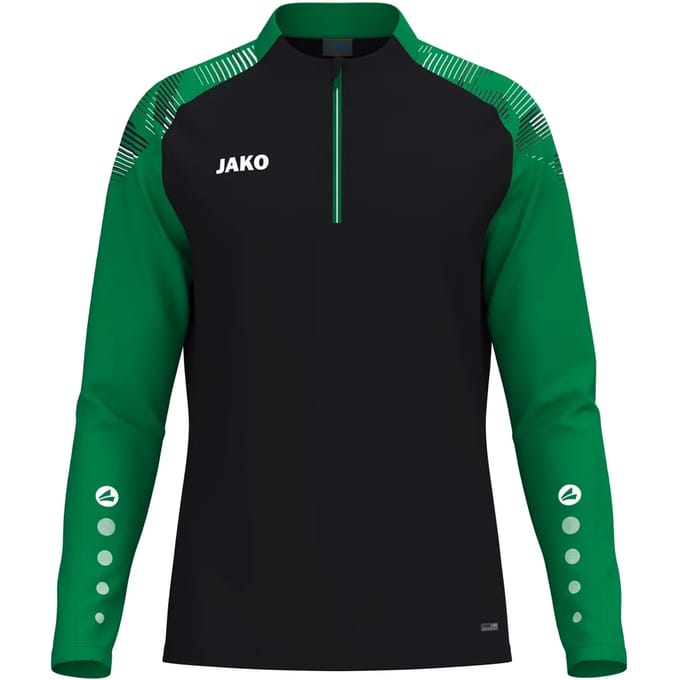 Jako Sonic Ziptop Heren - Zwart / Groen | Maat: M