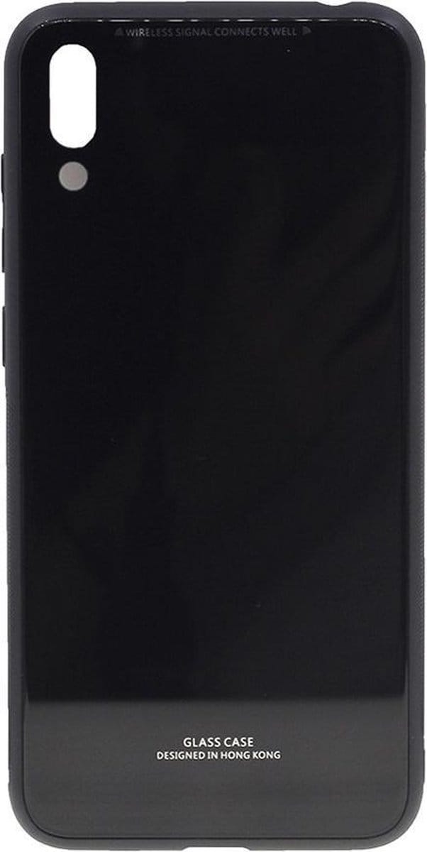 Shop4 - Huawei Y7 2019 Hoesje - Harde Back Case Zwart