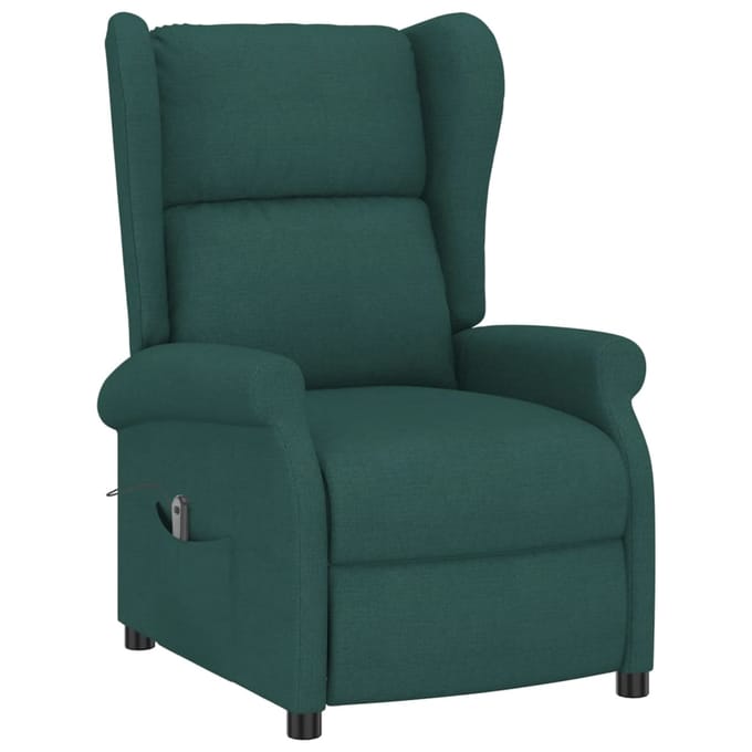 vidaXL - Fauteuil - verstelbaar - elektrisch - stof - donkergroen