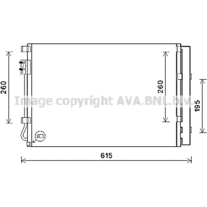 Condensator, airconditioning AVA COOLING KAA5280D