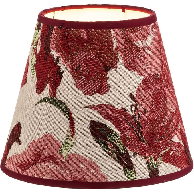 Duolla kap Sofia hoogte 15,5 cm, bloemenpatroon rood