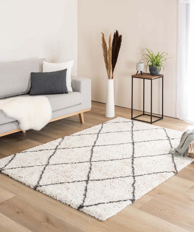 Berber vloerkleed - Artisan Ouar wit/grijs 300x400