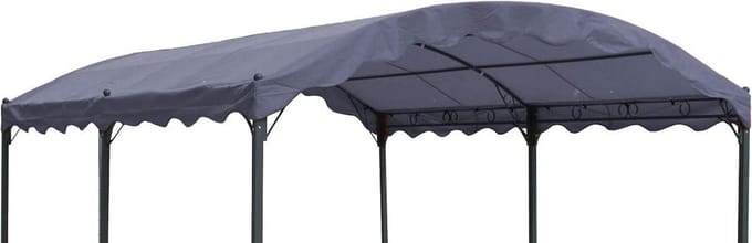 Vervangend dak voor boogpergola 3x4 meter waterafstotend grijs