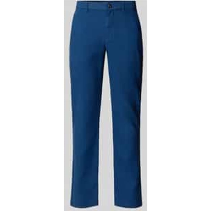 regular fit linnenbroek met logostitching model 'Denton'