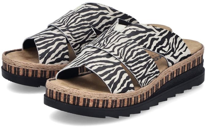 Rieker Women's Wedge Heel Mules, V7989-91 Multi
