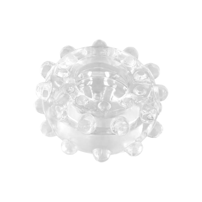 PowerPlus Flexibele Cockring Geribbeld - transparant