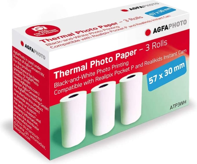 Agfa Extra Instant Paper Rolls x3 For Camera & Pocket Printer