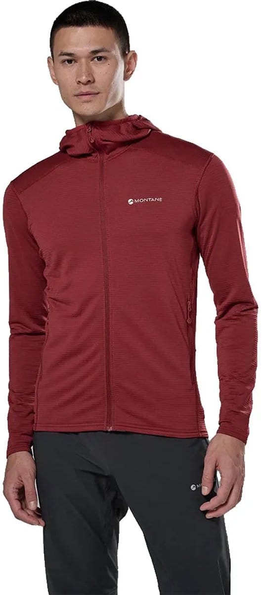 Montane Protium Lite Fleece Met Volledige Rits Rood M Man