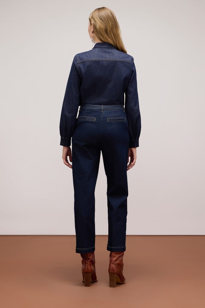 Oltre Jeans With Crystal Set Stones Blue Maat: 44 | Straight Jeans Outlet | Dames | Blauw