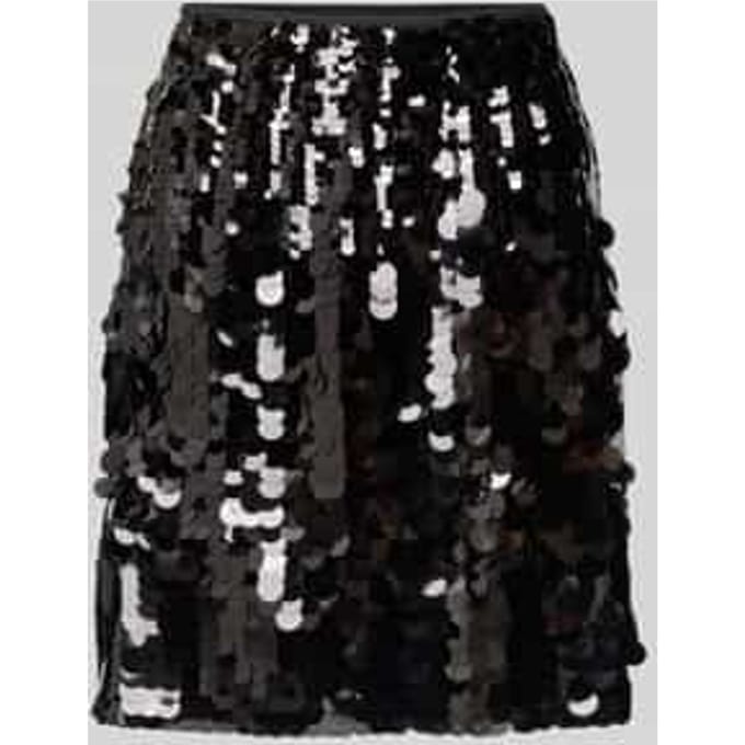 Knielange rok met pailletten, model 'PELEOA'