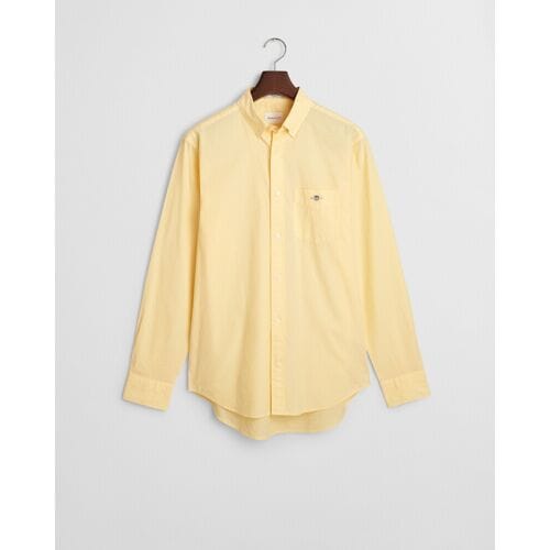 Gant Overhemd Uni Poplin Button Down Banana Yellow / male