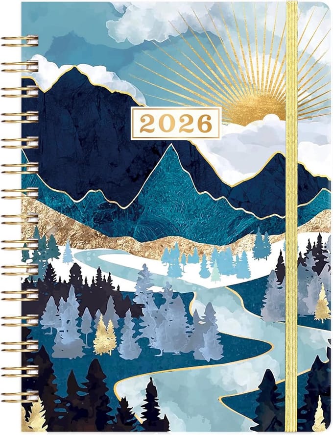 Agenda 2026 A5 Weekoverzicht Blauw - Jaarplanner Januari t/m December