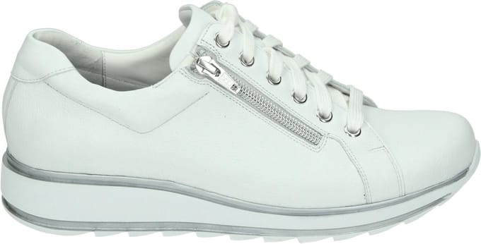 durea - 6239 H - Lage sneakersDames sneakers - Kleur: Wit/beige - Maat: 37