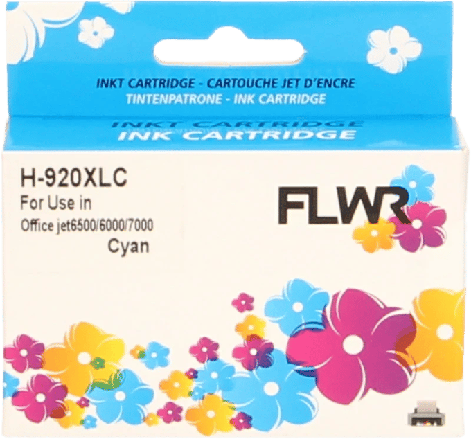 FLWR - Inktcartridge / Alternatief voor de HP 920XL / Cyaan