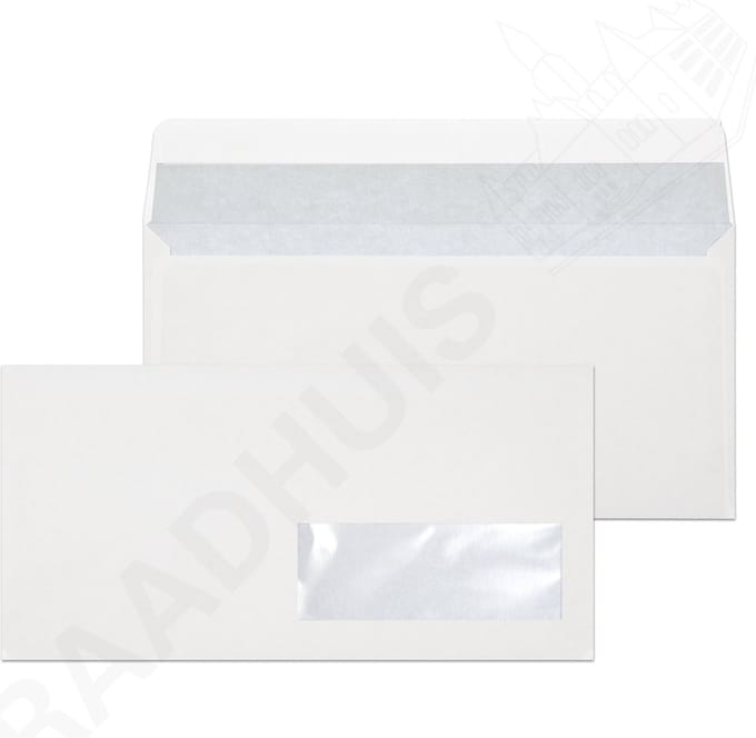 Raadhuis dienstenvelop DL (EA5/6) - 110x220mm - venster rechts - met plakstrip - wit - 500 stuks - envelop