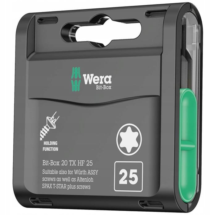 Wera Bit-Box 20 TX HF Schroefbits Set 25mm 1/4" Zeskant