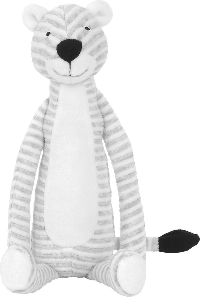 Happy Horse Panter Polo Knuffel 38cm - Wit/Grijs - Baby knuffel