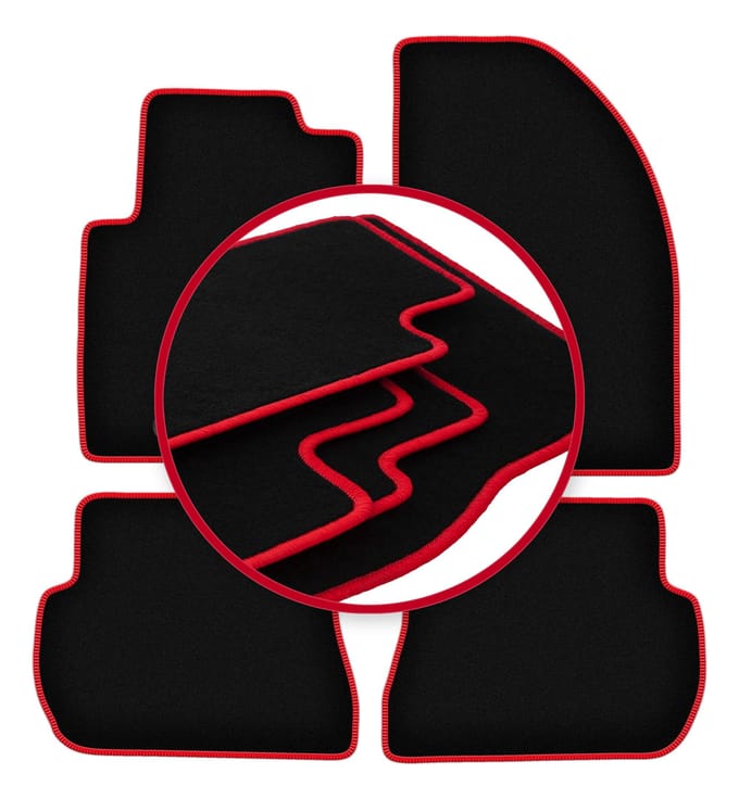 CARLUX-RED automatten voor: Ford Fiesta MK6 hatchback (2002-2010)