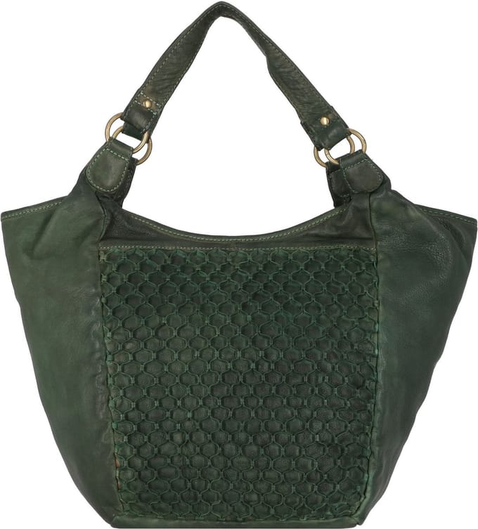 Greenland Nature Femi & Nine Schoudertas Leder 38 cm - Dames - green