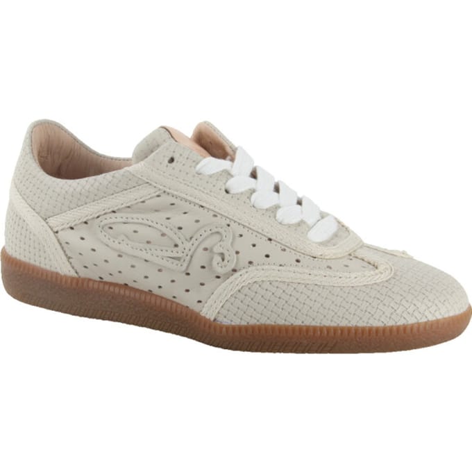 Fred De La Bretoniere - Pearl Raffi Sneaker Leer Gebroken Wit - Maat 42