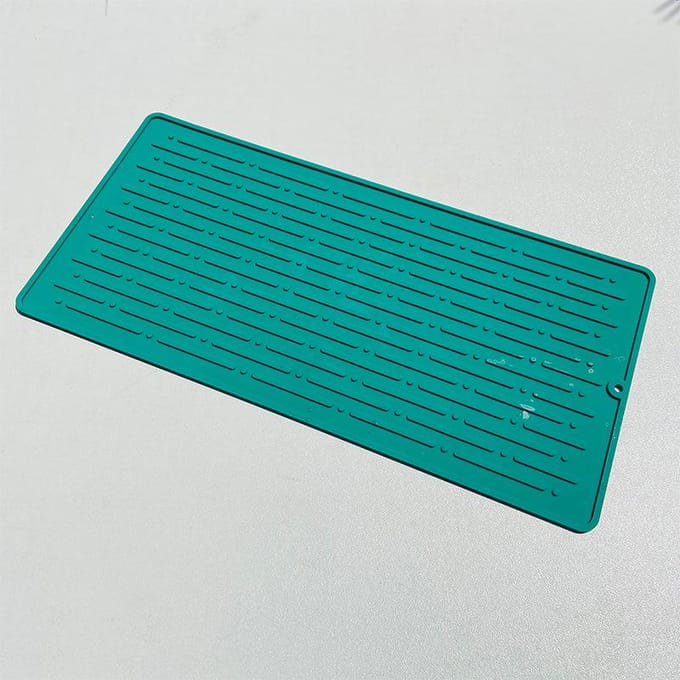 Tapis de séchage de vaisselle en Silicone, Protection résistante à la chaleur, tapis de lave-vaisselle, tapis d'évier pour la cuisine, accessoires de Table d'évier Small noir