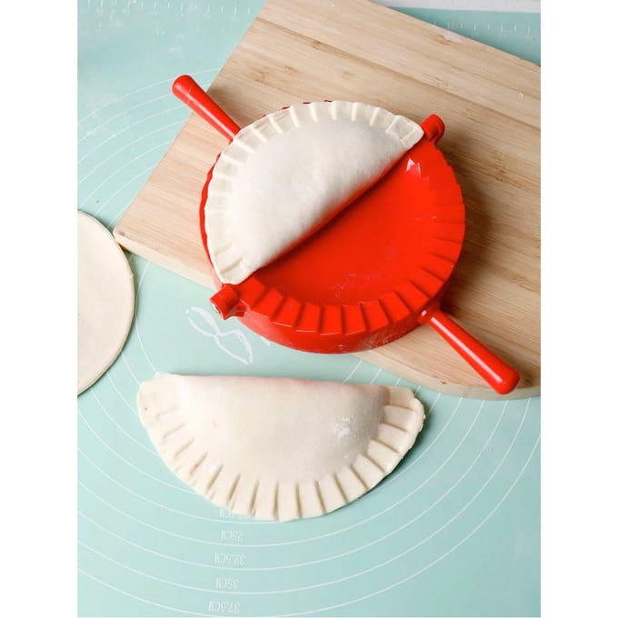 1 stuks Rode Plastic Dumpling Vorm, Deeg Drukvorm, Geschikt Voor Bakgereedschap rood