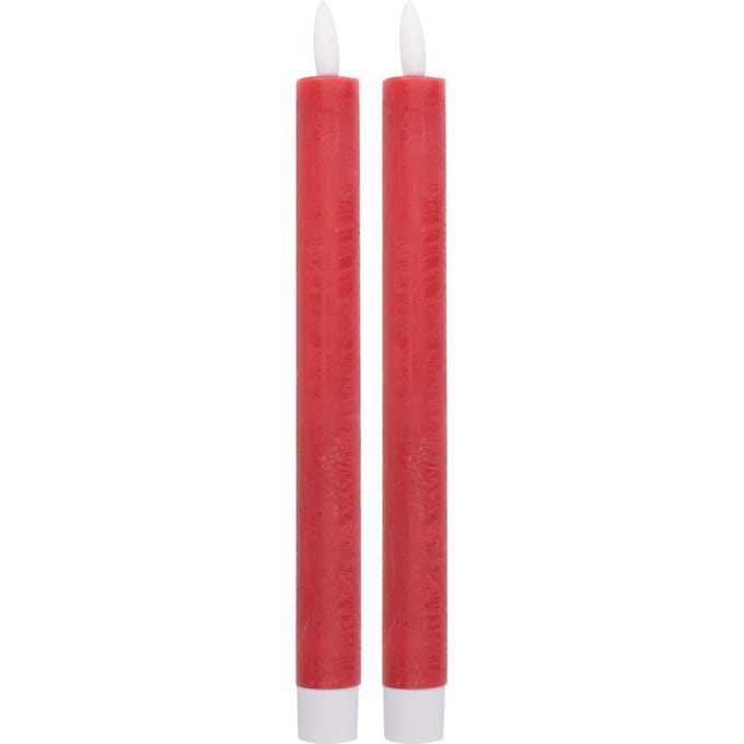 LED kaars van echt was met timer 6/18 uur. - Rood