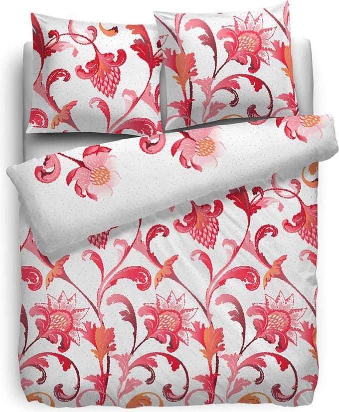 HNL Refined Vida Dekbedovertrek - Litsjumeaux XL - 260x200/220 cm - Rood